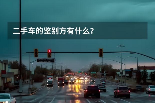 二手车的鉴别方有什么？