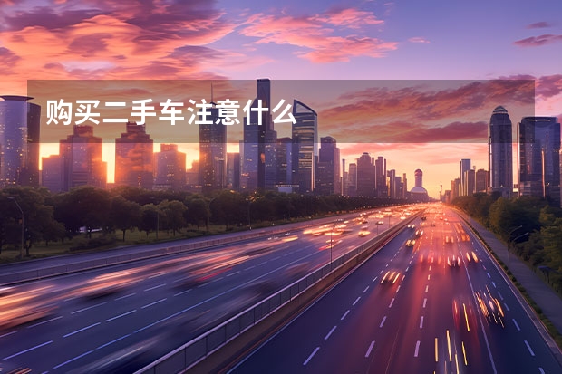 购买二手车注意什么
