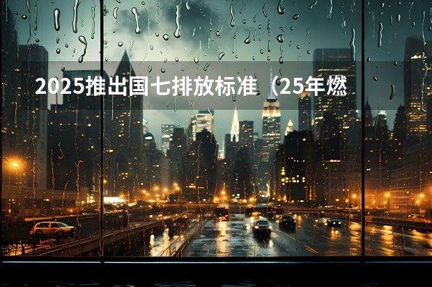 2025推出国七排放标准（25年燃油车新规）