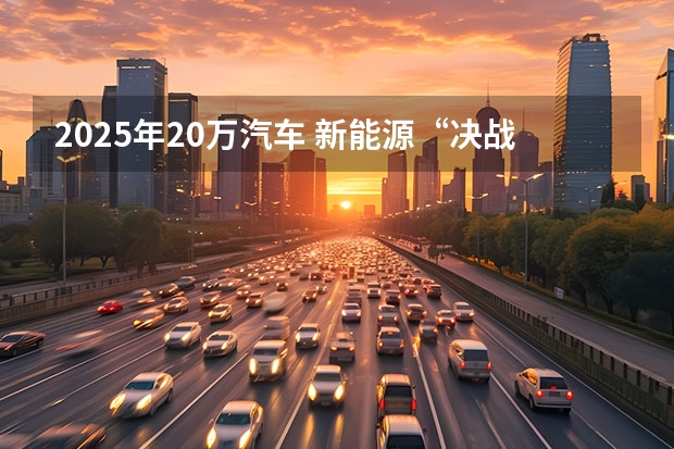 2025年20万汽车 新能源“决战”打响，奇瑞汽车最新阵容背后有何战略思考？