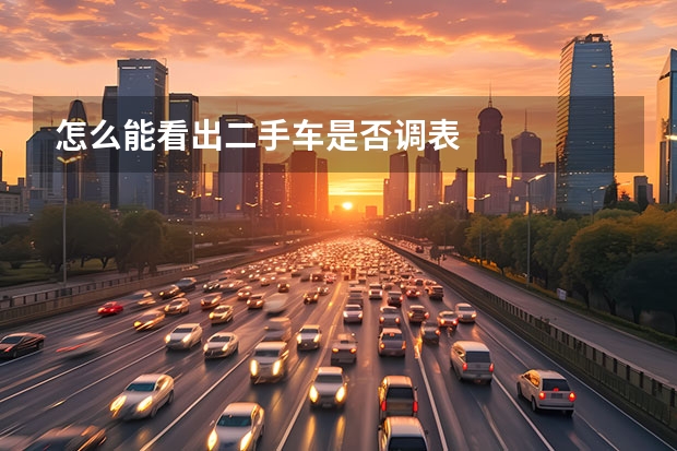 怎么能看出二手车是否调表