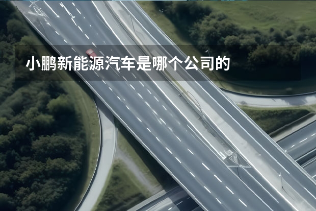 小鹏新能源汽车是哪个公司的