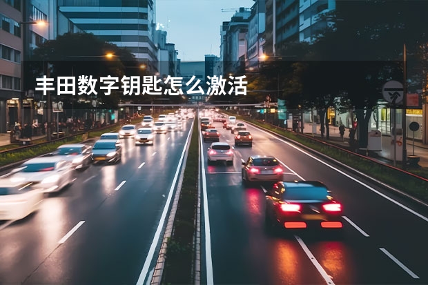 丰田数字钥匙怎么激活