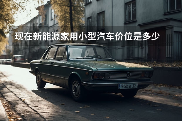 现在新能源家用小型汽车价位是多少