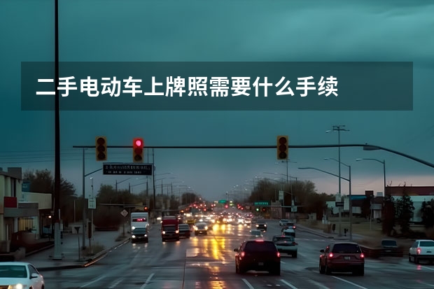 二手电动车上牌照需要什么手续